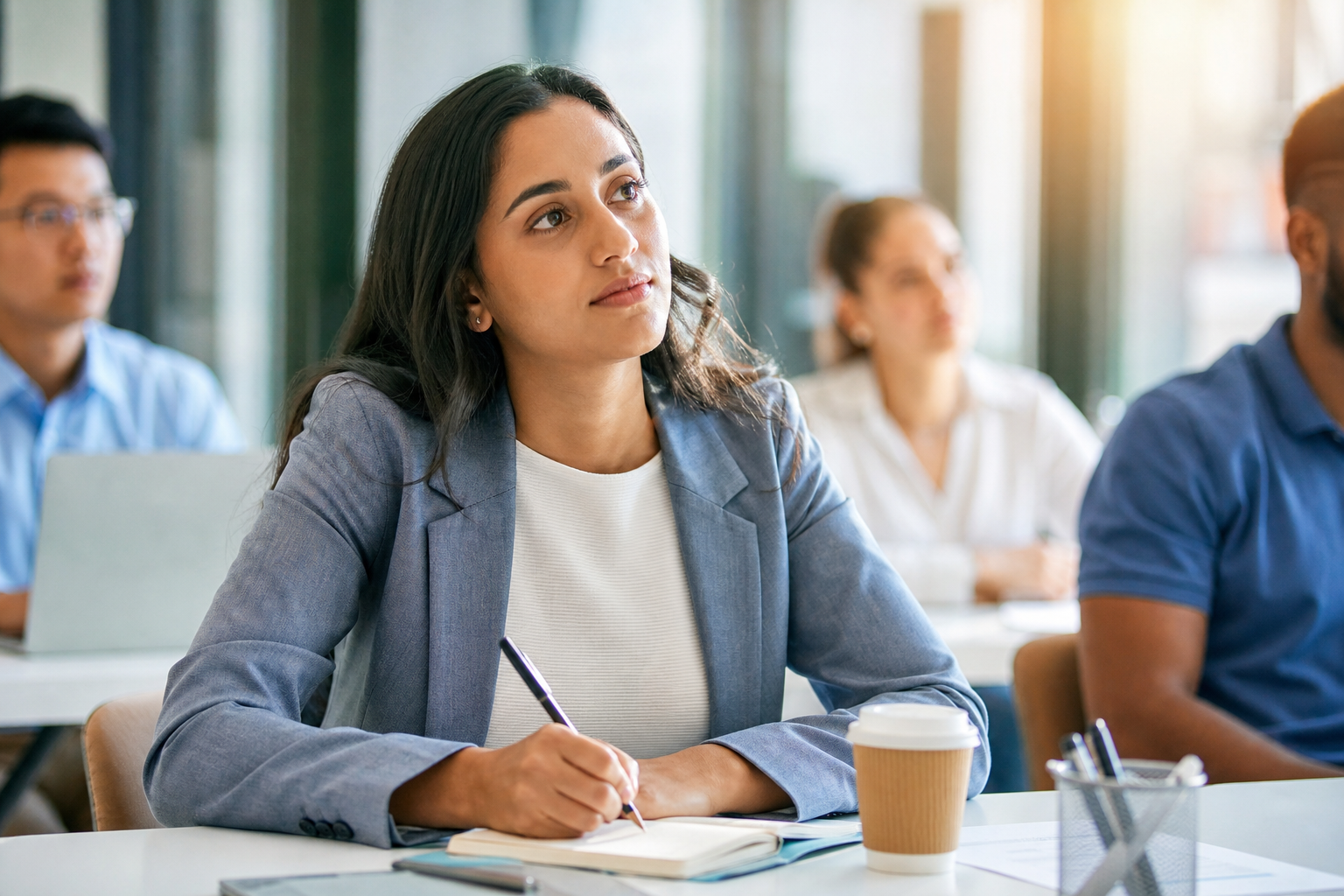 Team member learning during a training session